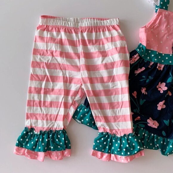 NEW Adorable Sweetness Girl Tunic And Capri Set 6 Years - Picture 6 of 10
